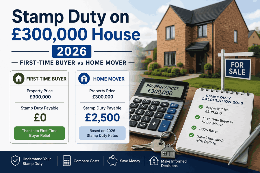 Stamp Duty on £300,000 House 2026